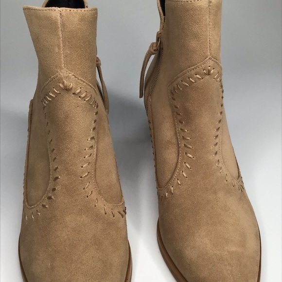 Rebecca Minkoff Lulu Bootie in Taupe Oiled Suede. - Picture 6 of 12